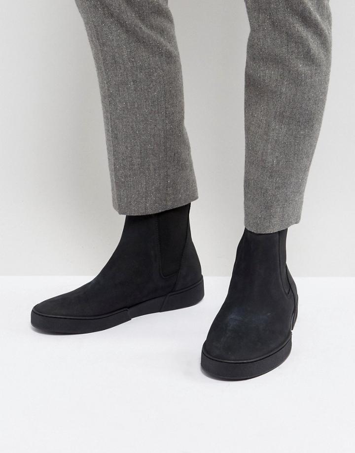 Zign Suede Chelsea Sneakers - Black