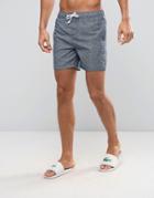 Original Penguin Swim Shorts Floral Print In Navy - Navy