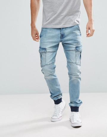 Voi Jeans Cargo Jogger Jeans - Blue