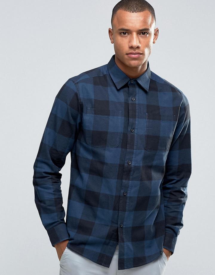 D-struct Bold Check Shirt - Navy