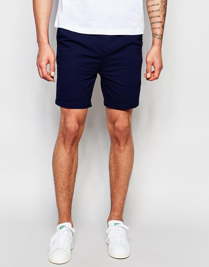 Native Youth Short With Drawstring Waistband - Navy