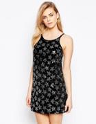 Motel Gaia Dress With Star Sequin Detail - Black