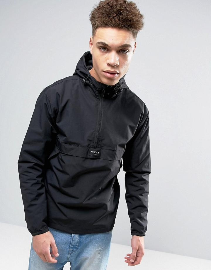 Nicce London Overhead Jacket In Black - Black