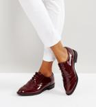 Asos Manic Flat Brogues - Red