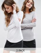 New Look 2 Pack Long Sleeve Top - Gray