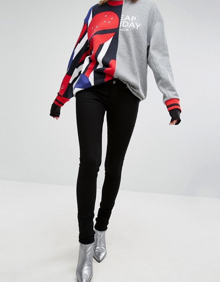 Cheap Monday Low Rise Skinny Jean - Black