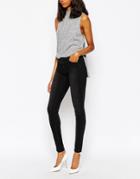 Monki Mocki Super Stretch Jeans In Washed - Black