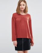 Vero Moda Jennie Long Sleeve Top - Henna