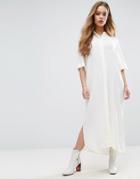 Samsoe & Samsoe Sook Maxi Shirt Dress - White
