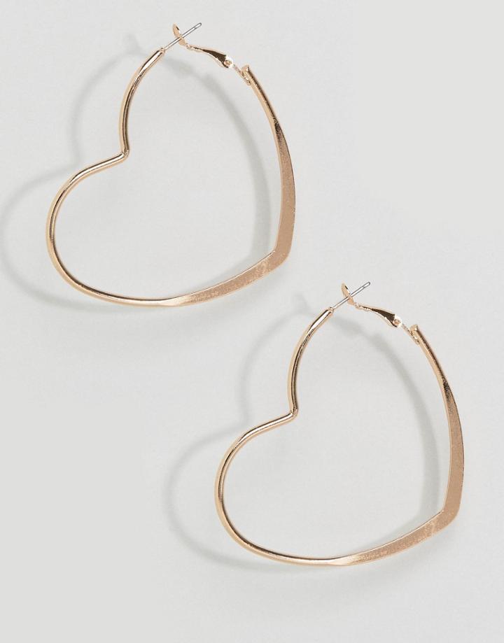 Aldo Delicate Heart Hoop Earrings - Gold