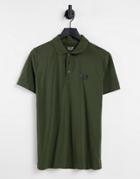 Armani Ea7 Core Id Logo Polo In Khaki-green