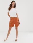 Asos Design Carpenter Short In Terracota-brown