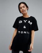 Haus By Hoxton Haus Slogan Gym T Shirt - Black