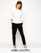 Asos Slim Cigarette Linen Pants-black