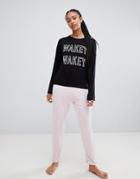 Adolescent Clothing Wakey Wakey T-shirt And Shorts Pyjama Set - Multi