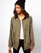 Asos Slouch Jacket With Collar