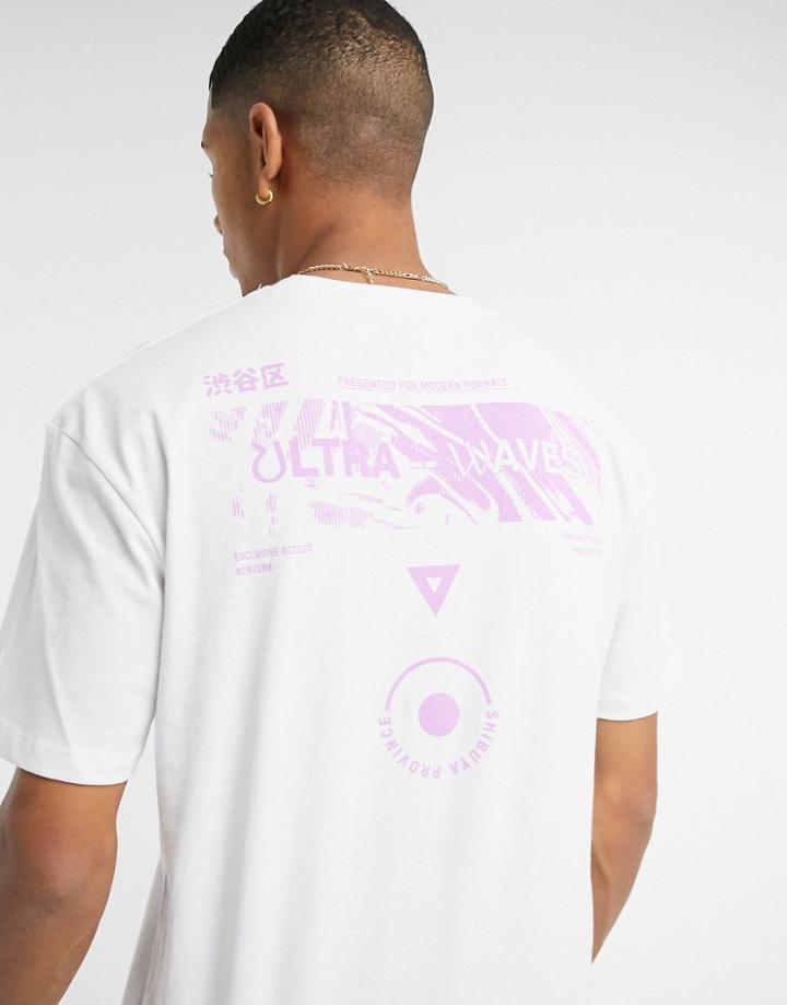 Topman Waves Print T-shirt In White
