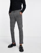 Bolongaro Trevor Prince Of Wales Check Pintuck Elasticated Pants-gray