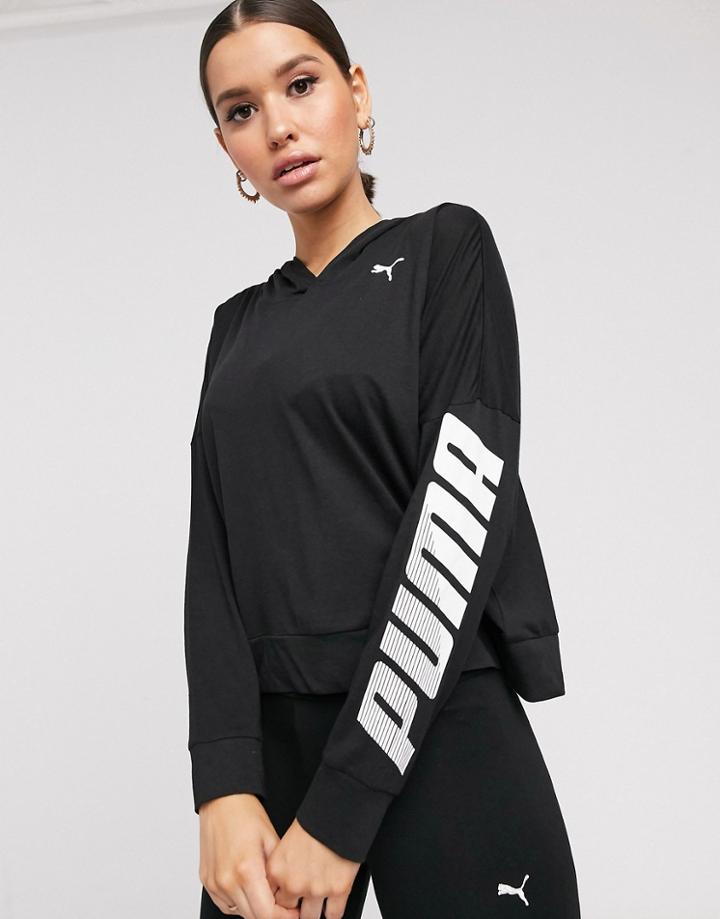 Puma Soft Sport Hooded Top In Black - Black