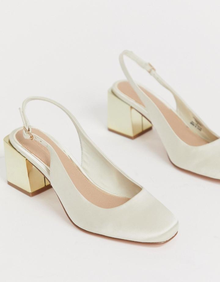 Asos Design Santiago Mid Heels-cream