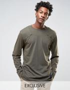 Cheap Monday Yard Long Sleeve T-shirt Used Wash - Green