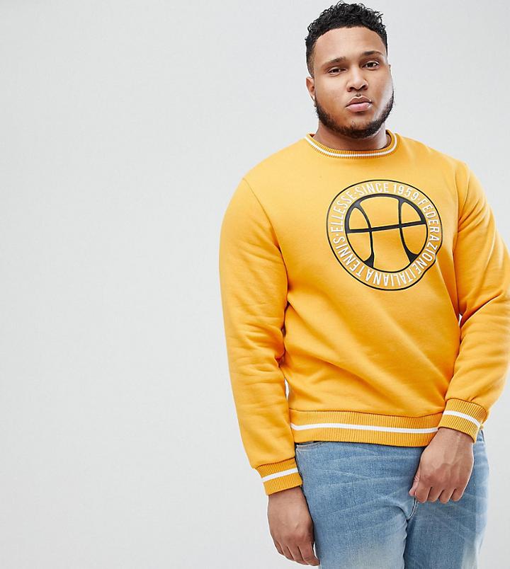 Ellesse Plus Sweatshirt With Vintage Logo In Yellow - Yellow