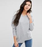 Asos Tall Sweatshirt With Deconstructed Panels - Gray