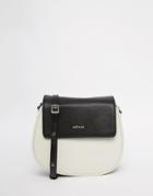 Matt & Nat Saddle Crossbody Bag In Monochrome Contrast - Opal