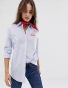 Maison Scotch Embroidered Chest Shirt