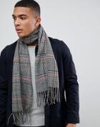 New Look Scarf In Black Check - Black