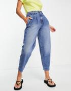 Whistles Authentic Pleat Front Jeans In Dark Blue-blues