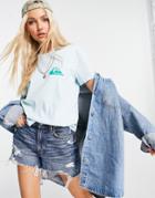Quiksilver Cropped T-shirt In Blue-blues