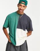 Night Addict Color Block T-shirt In Navy