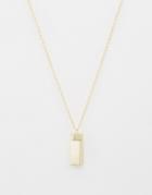 Asos Geometric Necklace In Shiny And Brushed Gold - Gold