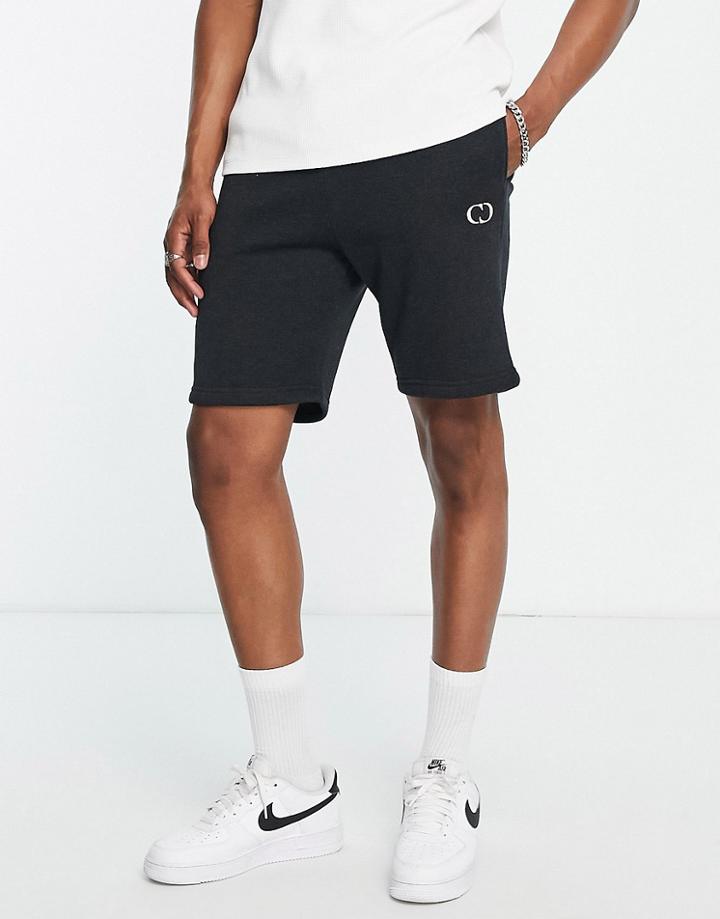 Criminal Damage Recycled Polyester Blend Essential Jersey Short In Coal Black-gray