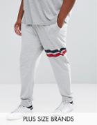 Only & Sons Plus Joggers With Stripe Detail - Gray