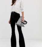 Asos Design Tall Sculpt Me Bell Flare Jeans In Clean Black - Black