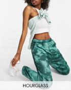 Asos Design Hourglass Tie Dye Sweatpants In Green