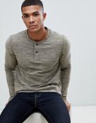 Jack And Jones Malange Top With Grandad Neck - Green
