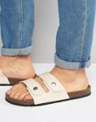 Brave Soul Double Strap Sandals - Beige