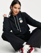 Nike Statement Hbr Back Graphic Print Oversized Fleece Hoodie In Black