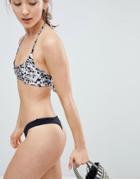 Pistol Panties Enya Disco Leopard Print Bikini Set With Skimpy Cut Bottoms - Multi