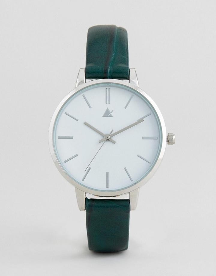 Asos Minimal Khaki Watch - Green
