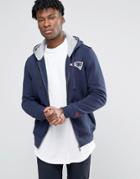 New Era Patriots Zip Through Hoodie - Blue