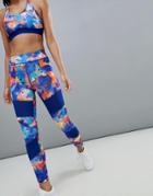 Adidas Training Printed Mesh Panel Legging - Multi