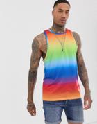 Urban Threads Festival Rainbow Tie Dye Tank-multi