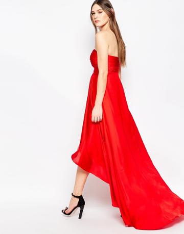 Studio 75 Goldie Strapless Maxi Dress - Barbados Cherry