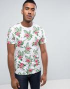 Threadbare Tropical Print T-shirt - White