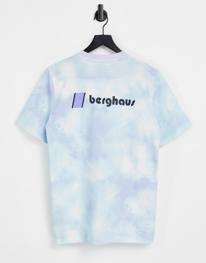 Berghaus Heritage Logo T-shirt In Purple Tie Dye