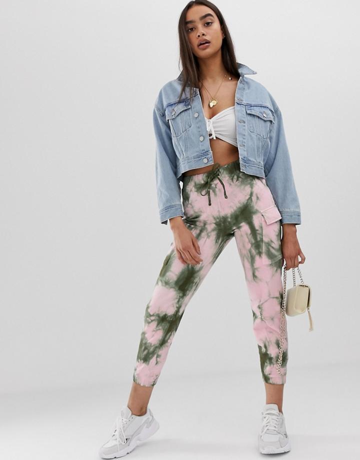 Asos Design Jogger In Tie Dye Print-multi